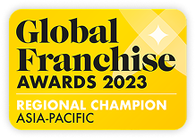 Recognised as the 2023 Asia-Pacific Regional Champion at the Global Franchise Awards.